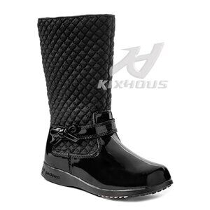 NEW PEDIPED Flex Naomi Boot Black Leather and quilted nylon upper